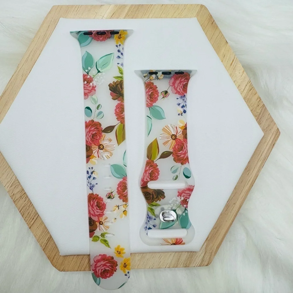 Floral Design Apple Watch Bands  42mm 44mm 45mm 49mm